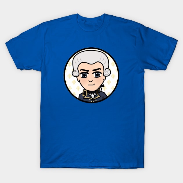 Patriot Portrait - Chibi Marquis de la Fayette T-Shirt by Aeriskate